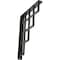 Ekena Millwork Diane Wrought Iron Bracket, (Single center brace), Antiqued Pewter 1 1/2"W x 10"D x 12"H BKTM01X10X12SDIAPW - alternate 1